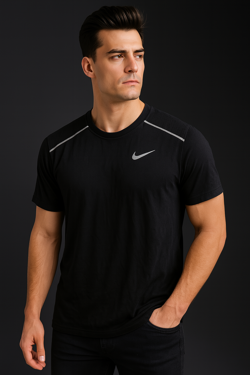 Nike Cotton Black Tee