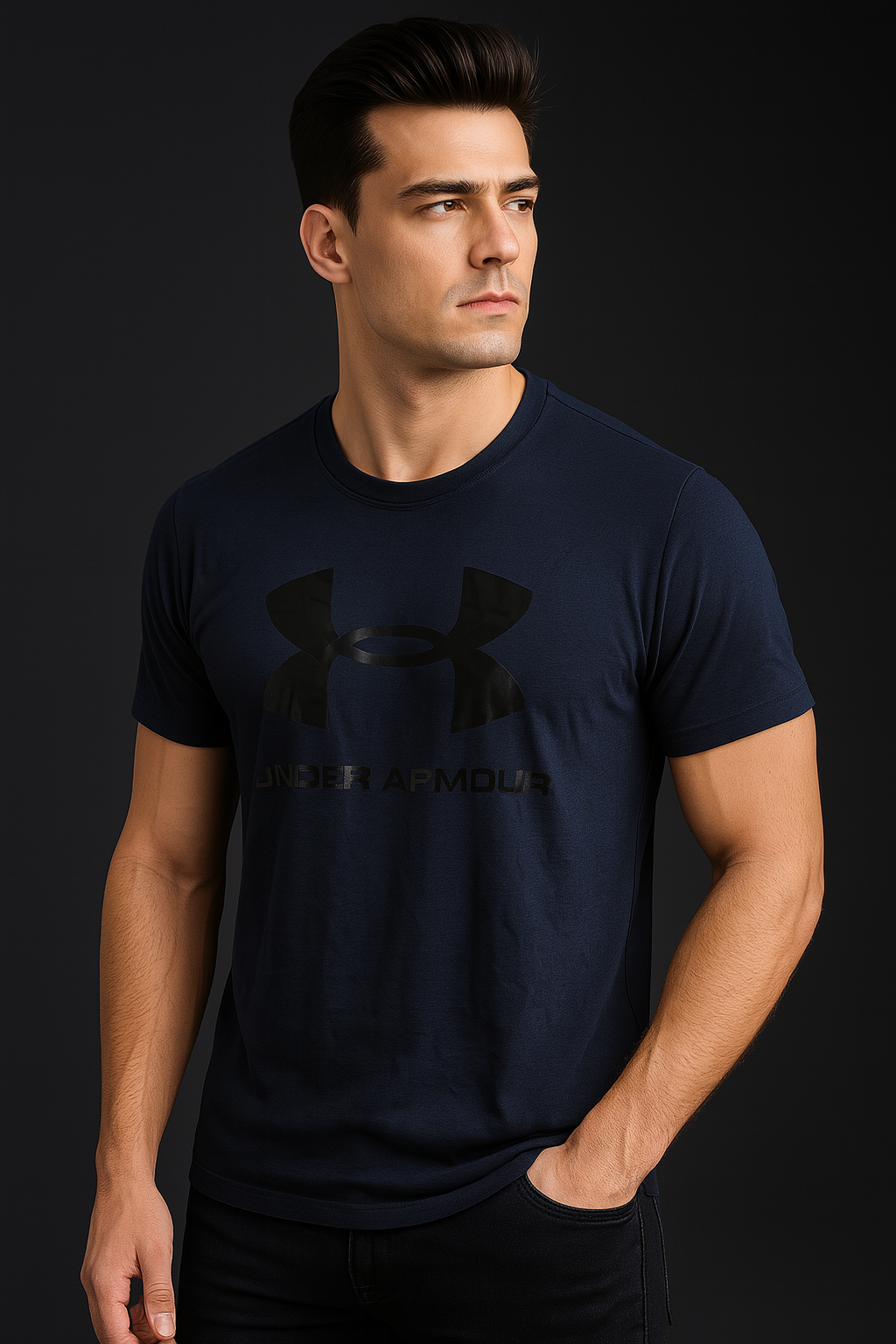 Under Armour Cotton Black Tee