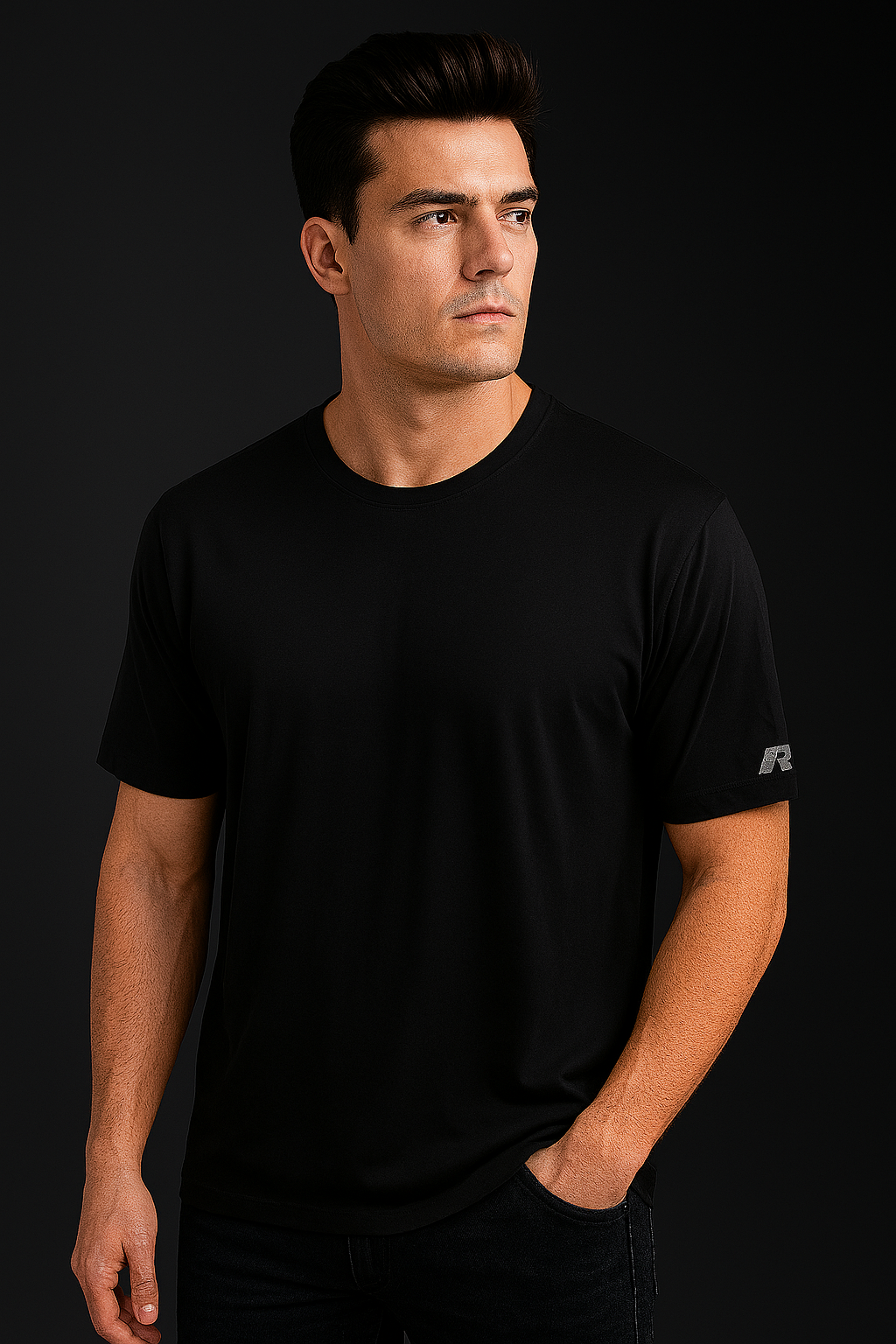 Russell Black Tee
