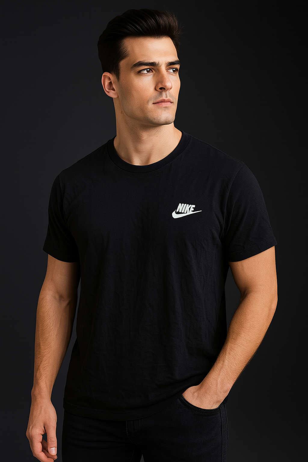 Nike Cotton Black Tee