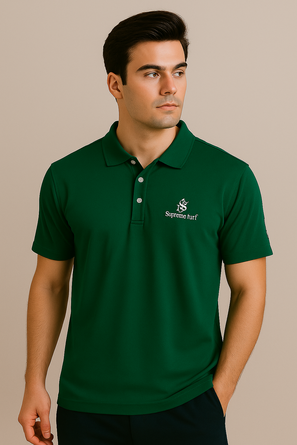 Nike Golf Dri Fit Green Polo Tee