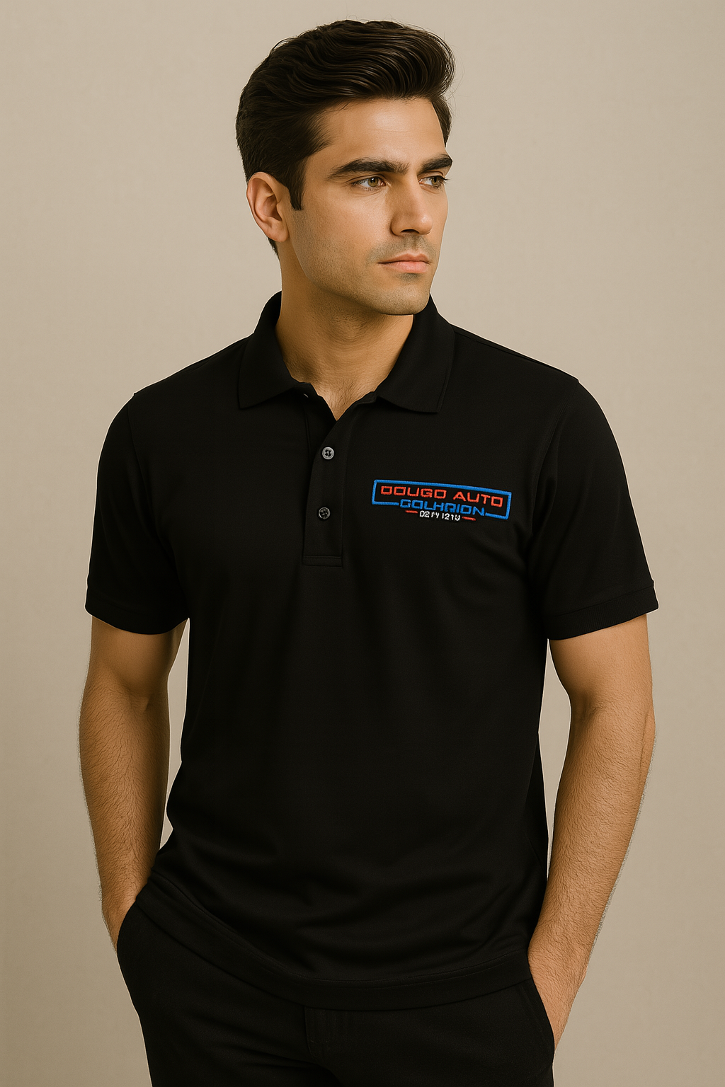 Corner Stone Black Polo Shirt