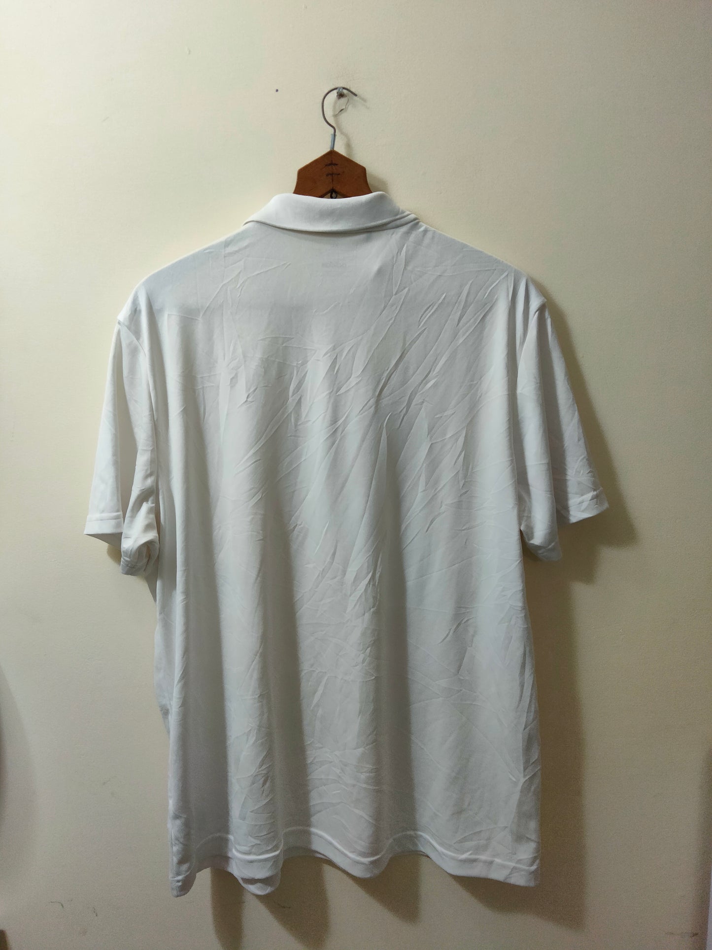 Adidas White Dri Fit Polo Tee