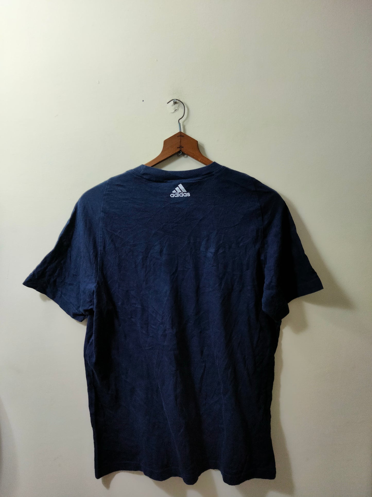Adidas Cotton Navy Blue Tee