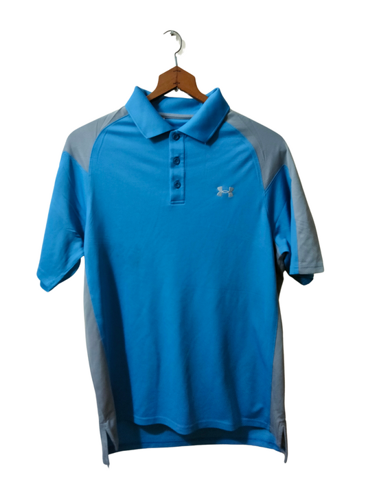 Under Armour Dri Fit Blue Polo Tee