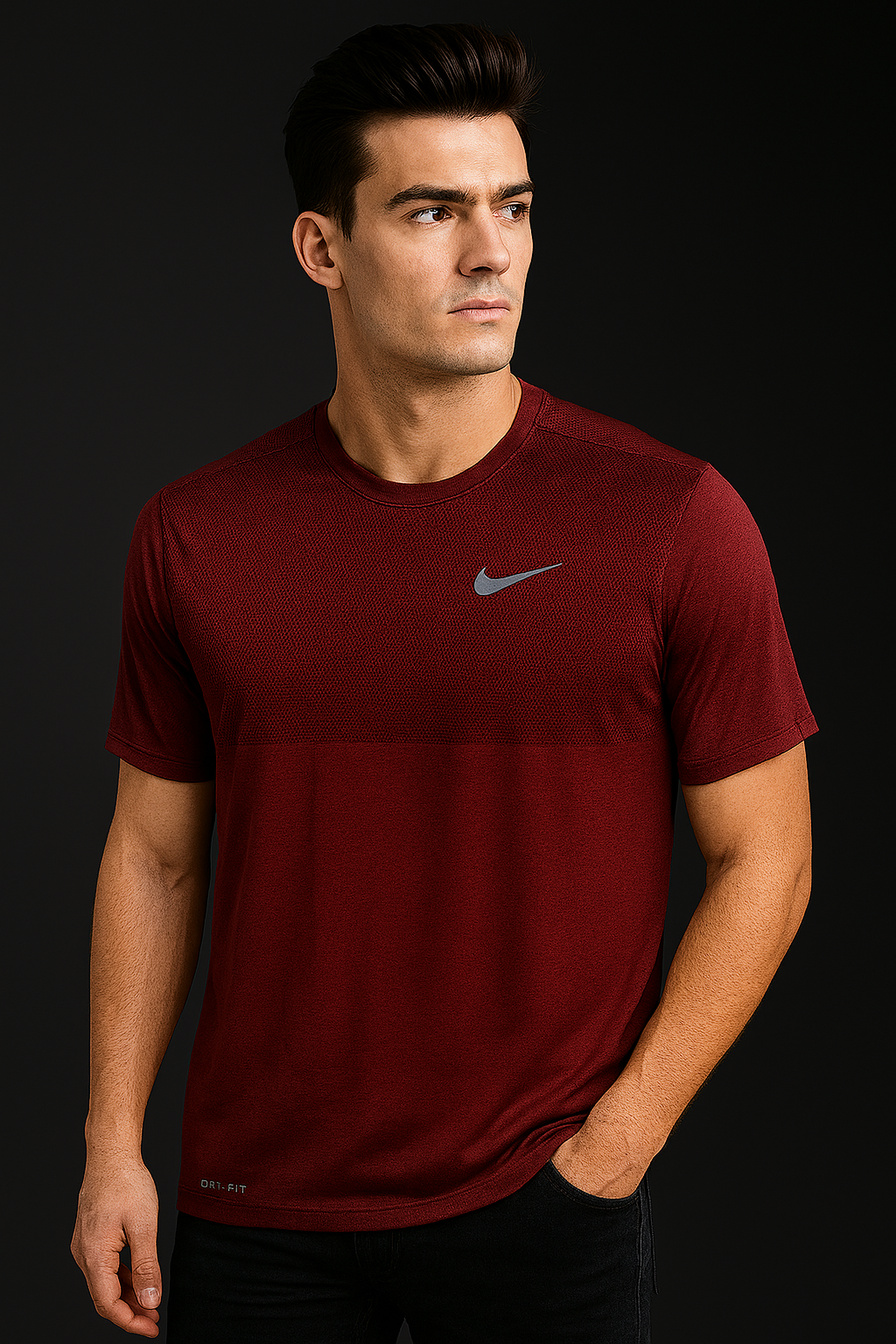 Nike Dri Fit Mehroon Tee