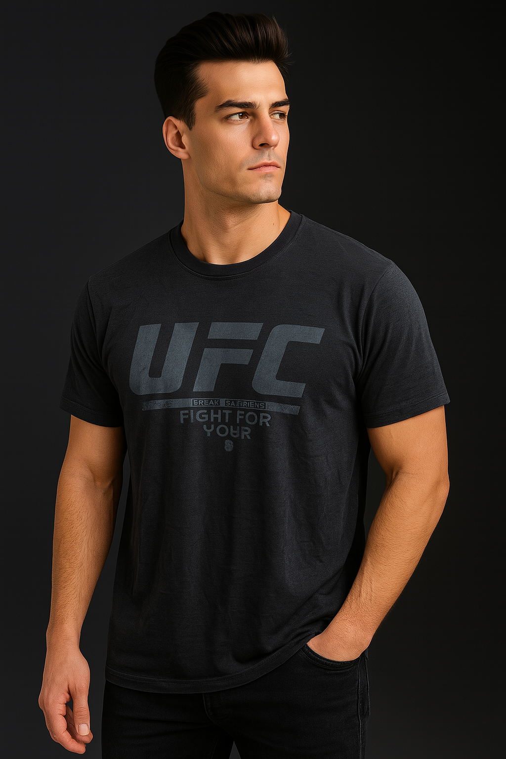 Reebok Cotton Black Tee