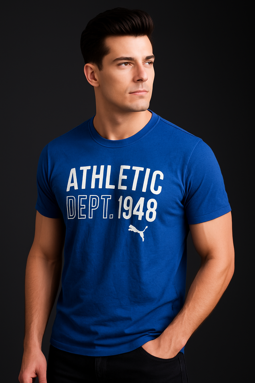 Puma Cotton Royal Blue Tee