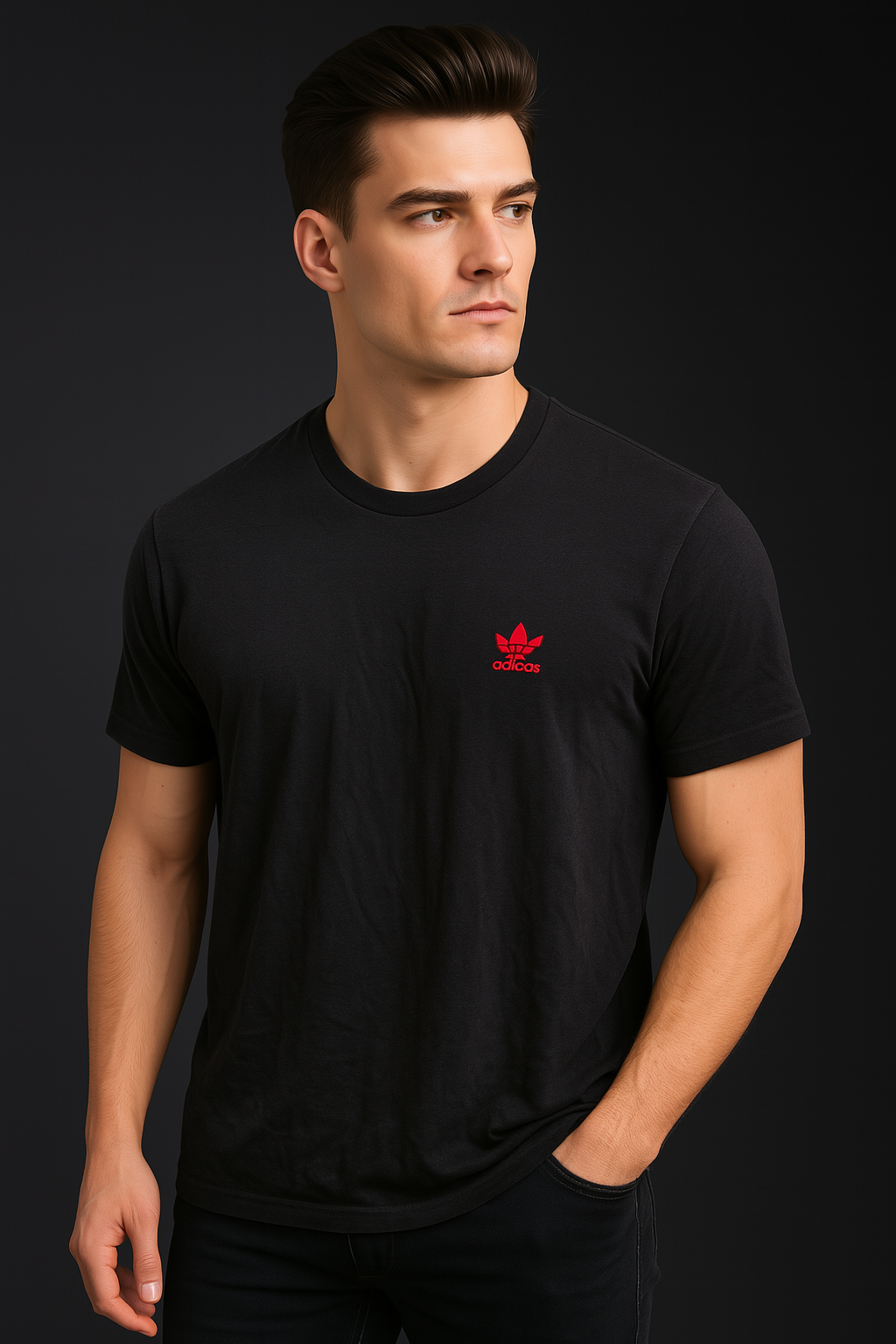 Adidas Cotton Black Tee