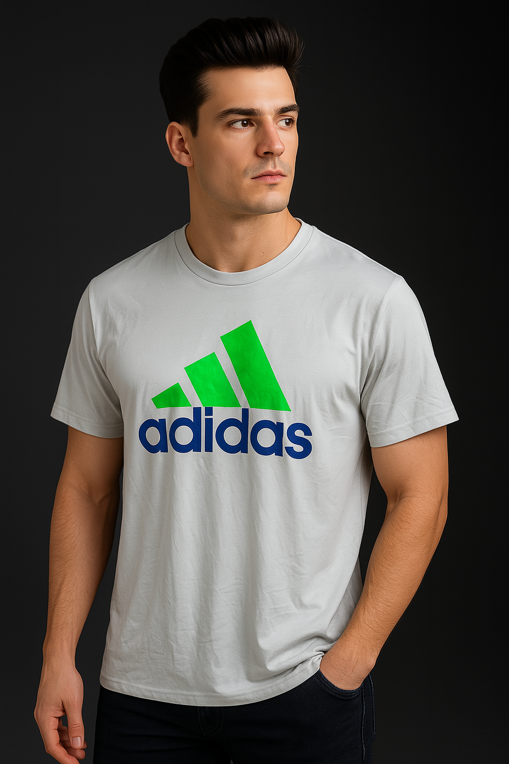 Adidas White Dri Fit Tee