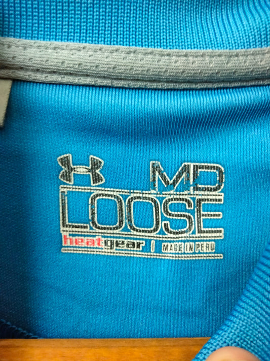 Under Armour Dri Fit Blue Polo Tee