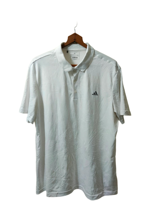 Adidas White Dri Fit Polo Tee