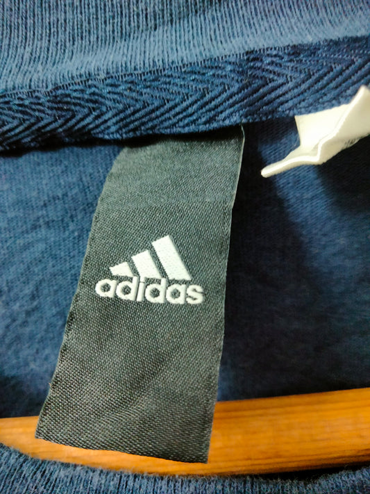 Adidas Cotton Navy Blue Tee